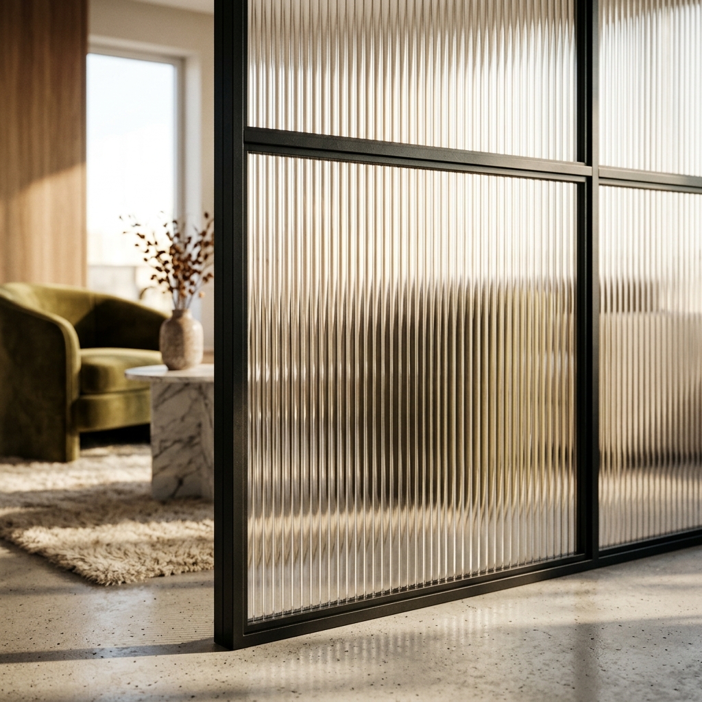 Fluted and Ribbed Designer Glass